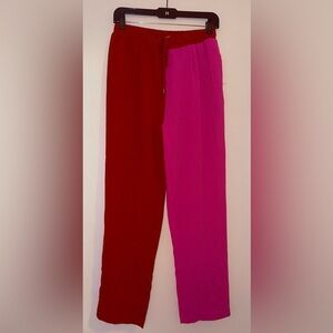 Geegee colorblock Red and Pink Pants medium